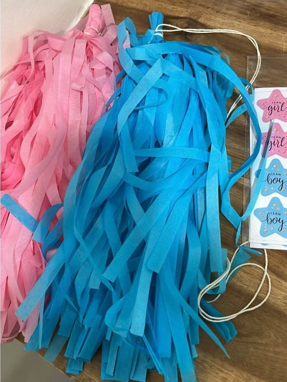 Blue and Pink Rustic Painted Mason Jar Gender Reveal Centerpiece Vases